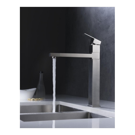 Смеситель для кухни Oulin OL-8015, сатин фото 3