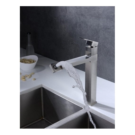 Смеситель для кухни Oulin OL-8015, сатин фото 5