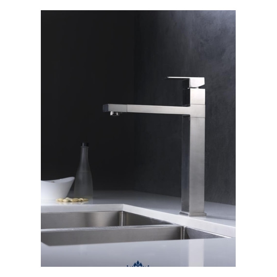 Смеситель для кухни Oulin OL-8015, сатин фото 7