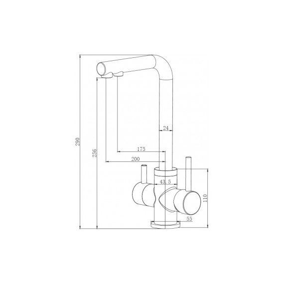 Смеситель для кухни Oulin OL-8021, сатин - 4 Смеситель для кухни Oulin OL-8021, сатин фото 4