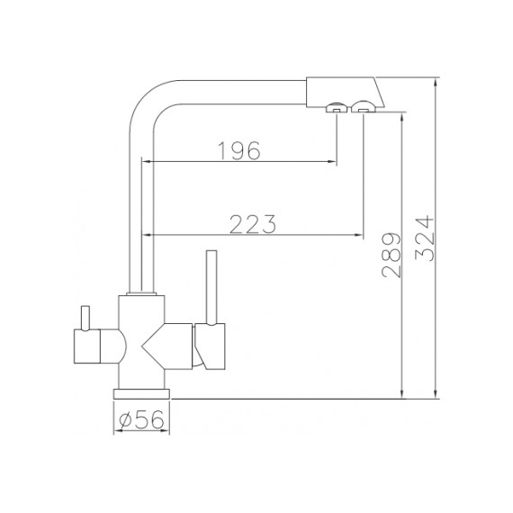 Смеситель для кухни Oulin OL-8073, сатин фото 3
