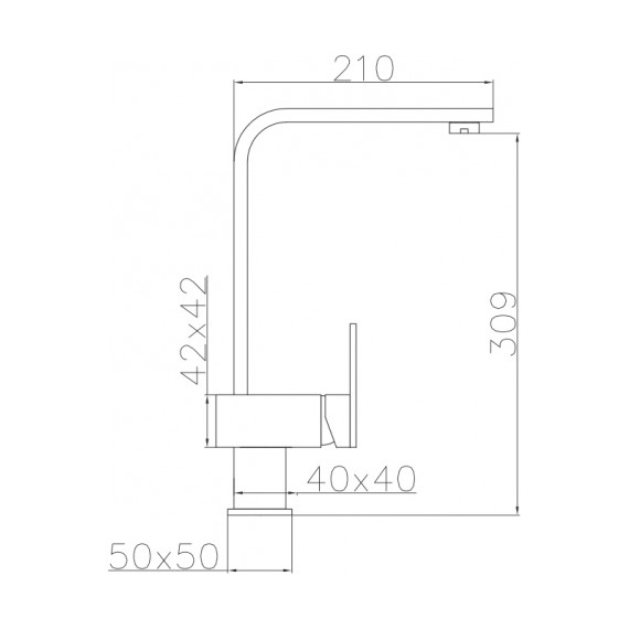 Смеситель для кухни Oulin OL-8075S, сатин фото 4