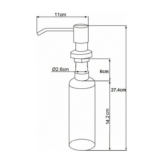 Дозатор для моющего средства Oulin OL-401D, хром фото 3