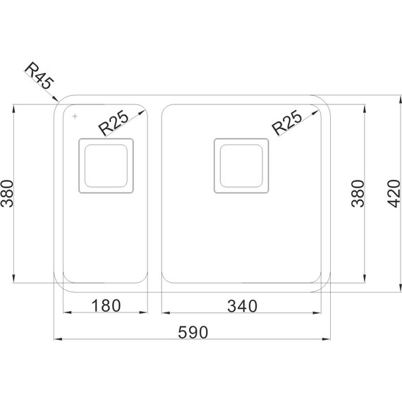 Кухонная мойка Oulin OL-0369R 1 мм, нержавеющая сталь фото 6