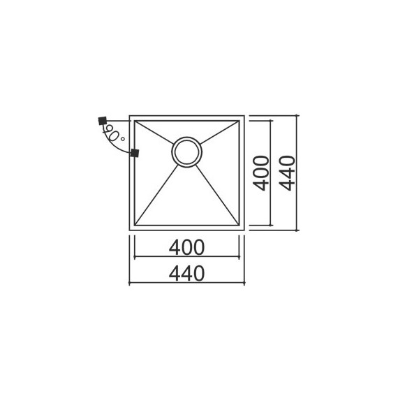 Кухонная мойка Oulin OL-F101 1,2 мм, нержавеющая сталь фото 5