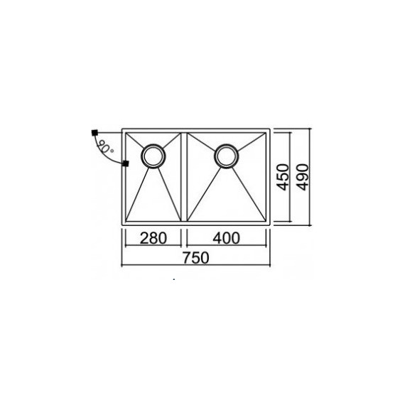 Кухонная мойка Oulin OL-F202 1,2 мм, нержавеющая сталь - 5 Кухонная мойка Oulin OL-F202 1,2 мм, нержавеющая сталь фото 5
