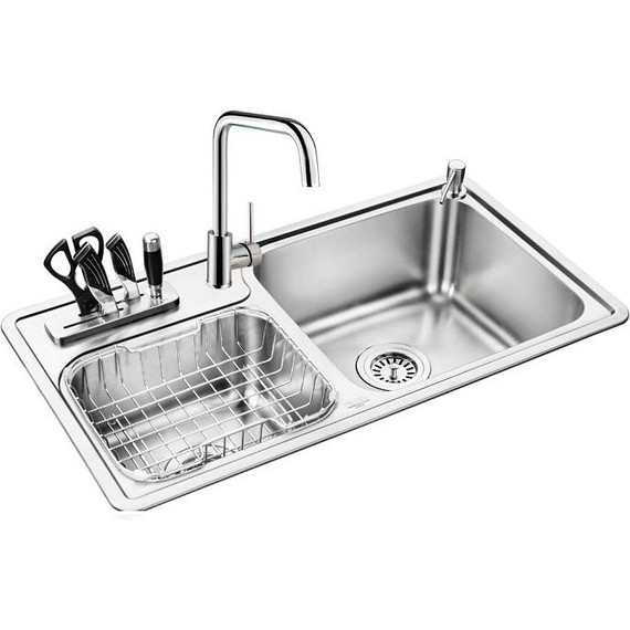 Кухонная мойка Oulin OL-H9910 0,8 мм, нержавеющая сталь фото 4