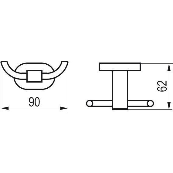 Двойной крючок CR 100 Ravak Chrome X07P186 - 3 Двойной крючок CR 100 Ravak Chrome X07P186 фото 3