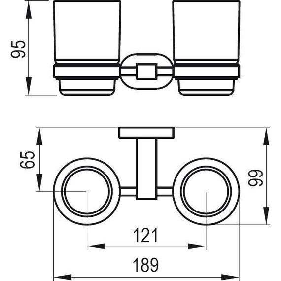 Двойной стакан для зубных щеток CR 220 Ravak Chrome X07P189 - 5 Двойной стакан для зубных щеток CR 220 Ravak Chrome X07P189 фото 5