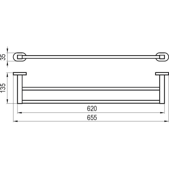 Держатель для полотенец CR 320 Ravak Chrome X07P193 - 3 Держатель для полотенец CR 320 Ravak Chrome X07P193 фото 3