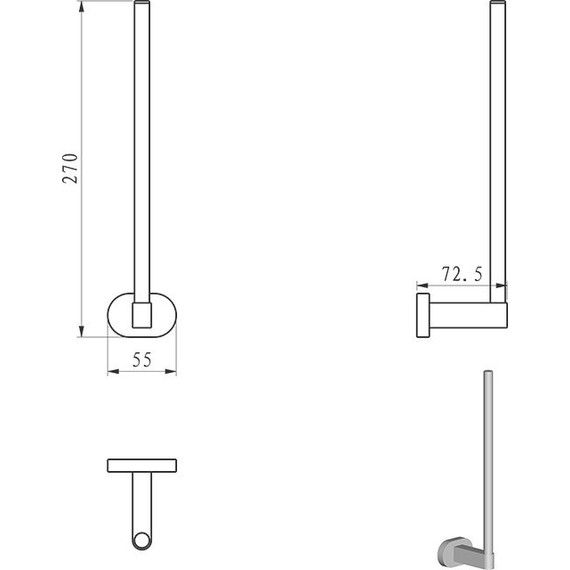 Держатель для туалетной бумаги CR 420 Ravak Chrome X07P318 фото 2