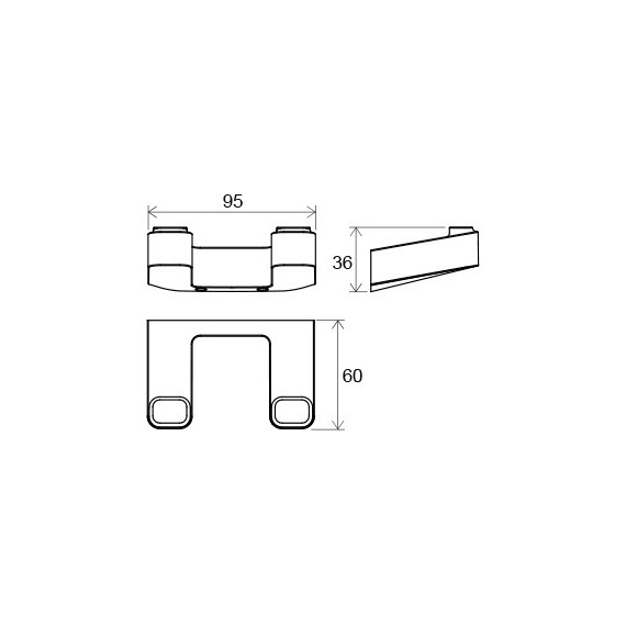 Двойной крючок TD 100 Ravak 10° X07P352 - 2 Двойной крючок TD 100 Ravak 10° X07P352 фото 2