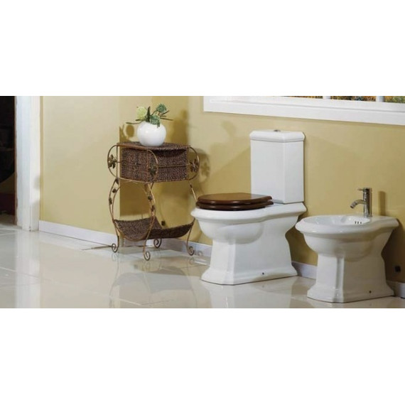 Унитаз-компакт Creo Ceramique Dijon с крышкой деревянной микролифт фото 5