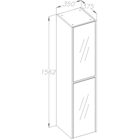 Пенал подвесной Smile Фреш 35 см, белый - 6 Пенал подвесной Smile Фреш 35 см, белый фото 6