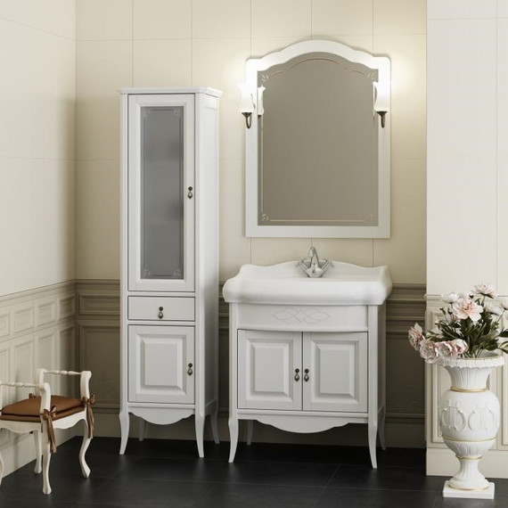 Пенал напольный Opadiris Лоренцо 45 левый, белый фото 2