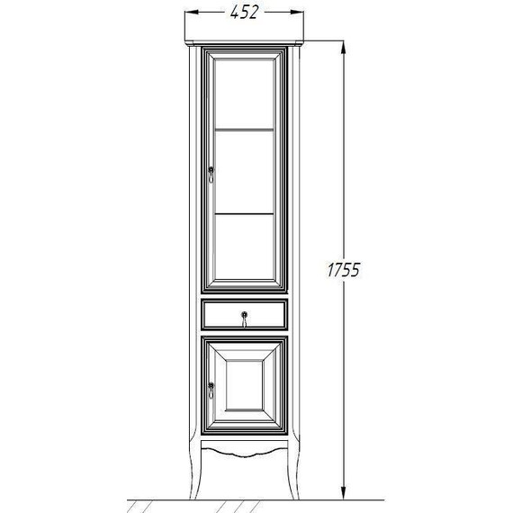 Пенал напольный Opadiris Лоренцо 45 левый, белый фото 3