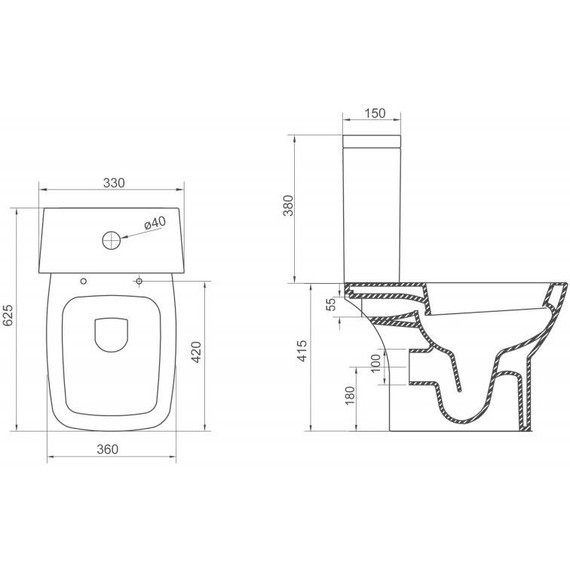 Унитаз-компакт BelBagno Lago BB128CP фото 7