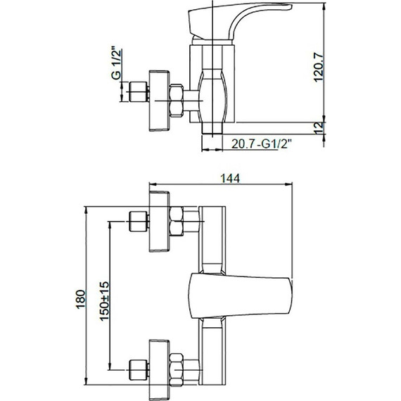 Смеситель для душа Paini Angel ANCR511LMKM, хром фото 3