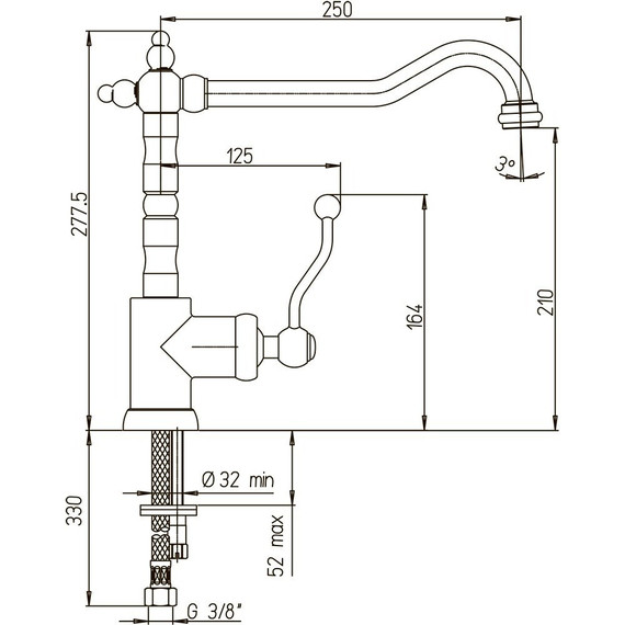 Смеситель для кухни Paini Duomo 88CR572KM, хром фото 6