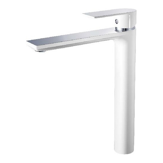 Смеситель для раковины высокий Haiba HB11505-8, белый/хром фото 