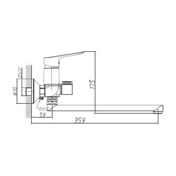 Смеситель для ванны Haiba HB22506 - 2 Смеситель для ванны Haiba HB22506 фото 2