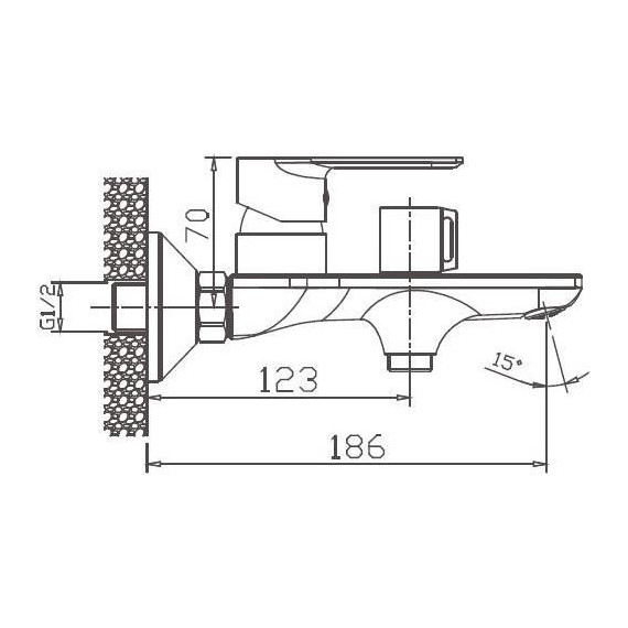 Смеситель для ванны Haiba HB60505-8, белый/хром фото 2