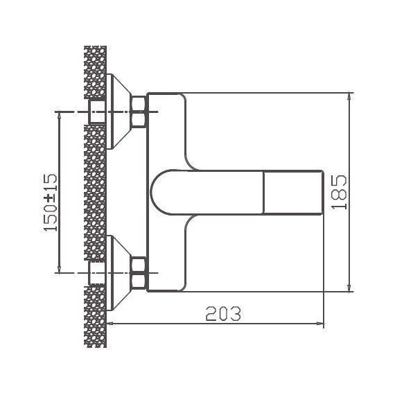 Смеситель для ванны Haiba HB60505-8, белый/хром фото 3