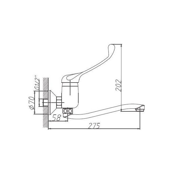 Смеситель для кухни с локтевой (хирургической) ручкой Haiba HB4654 фото 2