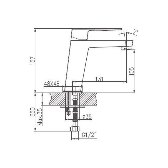 Смеситель для раковины Haiba HB10191 - 2 Смеситель для раковины Haiba HB10191 фото 2