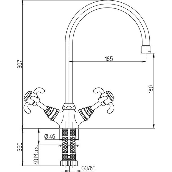 Смеситель для кухни Paini Ornellaia 87CR572KM, хром фото 3
