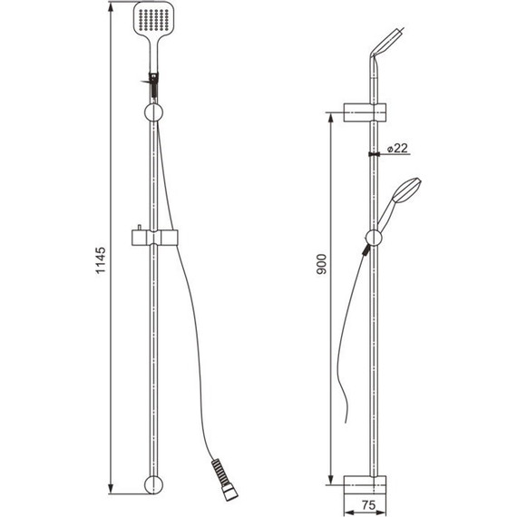 Душевой гарнитур Paini Pescara PSCR121 фото 3