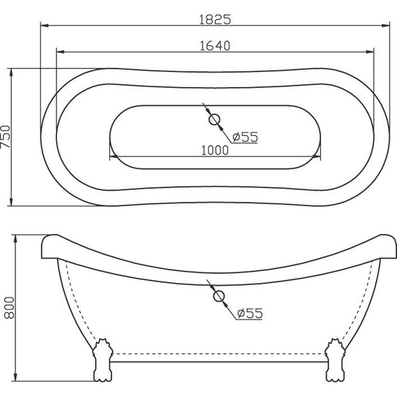 Ванна отдельностоящая BelBagno BB05 182х75 см - 4 Ванна отдельностоящая BelBagno BB05 182х75 см фото 4