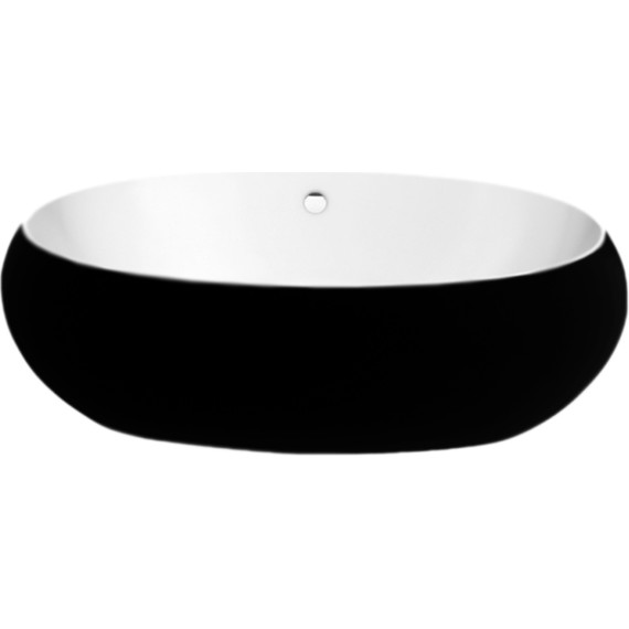 Ванна отдельностоящая BelBagno BB18-NERO/BIA 180х90 см фото 