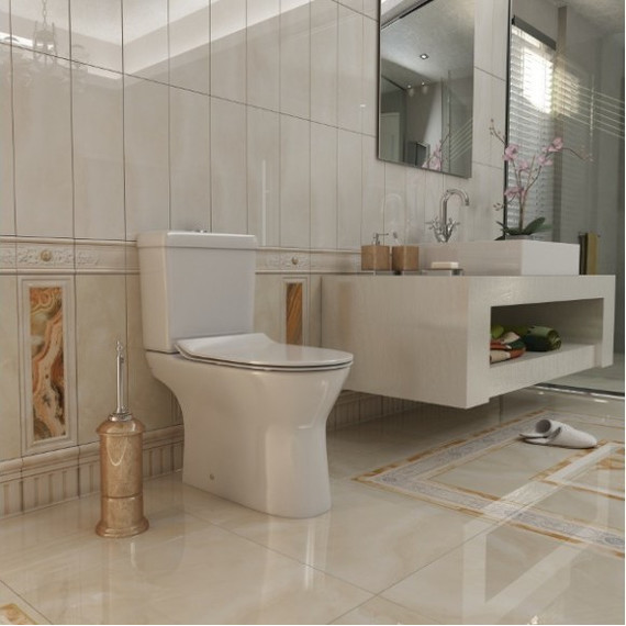 Унитаз-компакт безободковый Sole Omega с крышкой микролифт фото 3