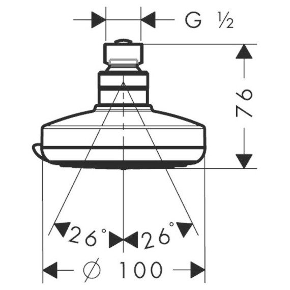 Верхний душ Hansgrohe Croma 27441000 фото 2