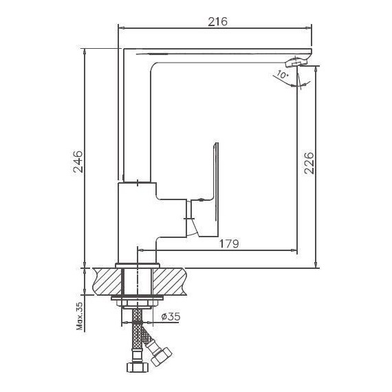 Смеситель для кухни Haiba HB70505 - 2 Смеситель для кухни Haiba HB70505 фото 2