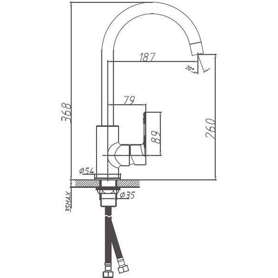 Смеситель для кухни Haiba HB71505 - 2 Смеситель для кухни Haiba HB71505 фото 2