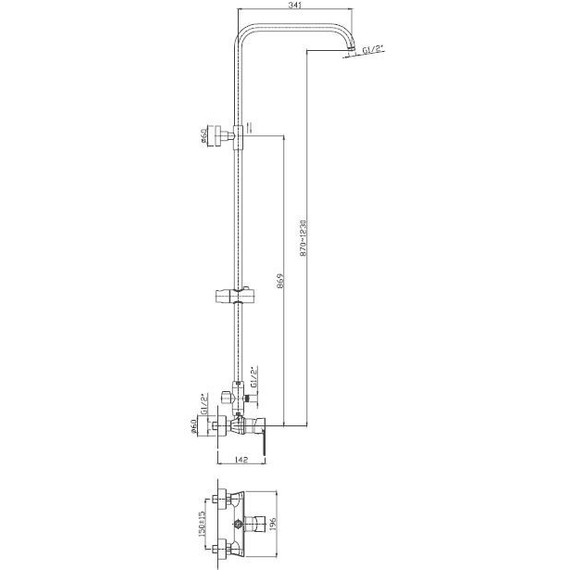 Душевая стойка Haiba HB2411 - 5 Душевая стойка Haiba HB2411 фото 5