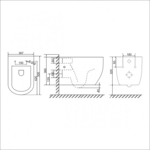 Унитаз подвесной безободковый Sole Pandora с крышкой микролифт фото 5