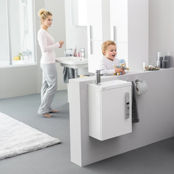 Тумба подвесная с раковиной Ravak Chrome SDU 40 см R X000000538, белый фото 4