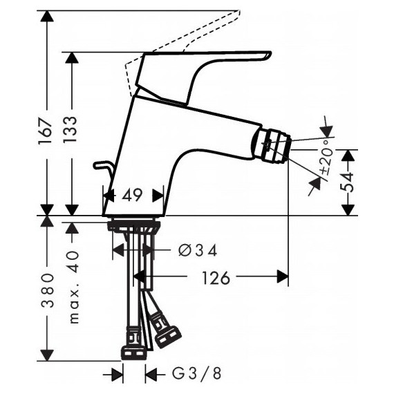 Смеситель для биде Hansgrohe Focus E2 31920000 - 5 Смеситель для биде Hansgrohe Focus E2 31920000 фото 5