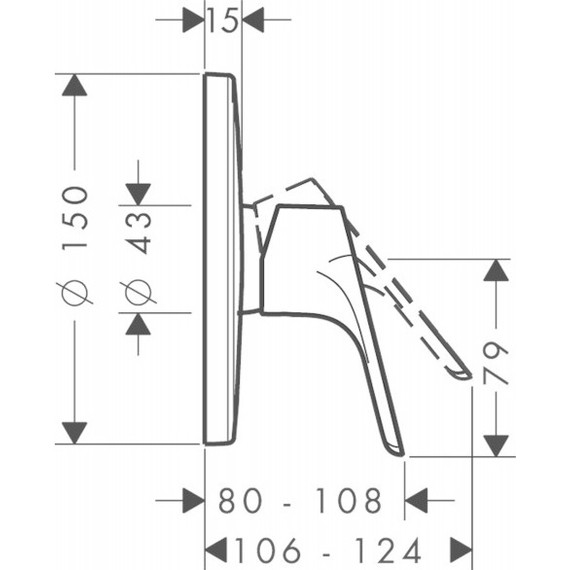 Смеситель для душа Hansgrohe Focus E2 31965000 - 5 Смеситель для душа Hansgrohe Focus E2 31965000 фото 5