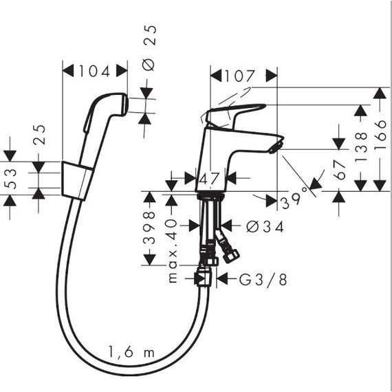 Смеситель для раковины Hansgrohe Logis 71290000 - 6 Смеситель для раковины Hansgrohe Logis 71290000 фото 6