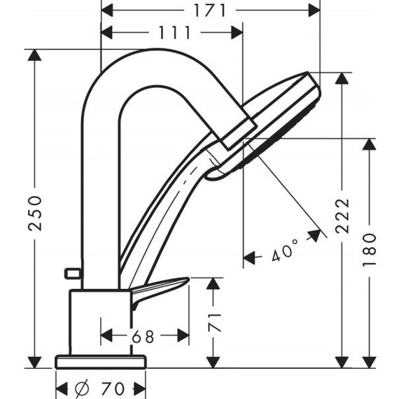 Смеситель для ванны Hansgrohe Logis 71313000 - 2 Смеситель для ванны Hansgrohe Logis 71313000 фото 2