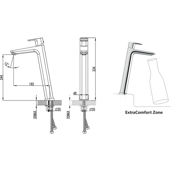 Смеситель для раковины высокий Ravak 10° TD 015.00 X070091 - 10 Смеситель для раковины высокий Ravak 10° TD 015.00 X070091 фото 10