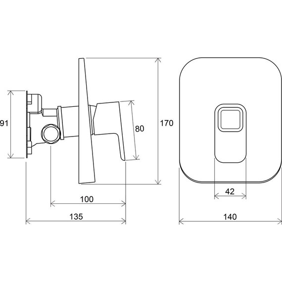 Смеситель для душа Ravak 10° TD 066.00 X070071+X070052 фото 4