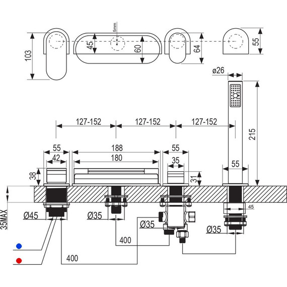 Смеситель для ванны Ravak Chrome CR 025.00 X070073 - 10 Смеситель для ванны Ravak Chrome CR 025.00 X070073 фото 10