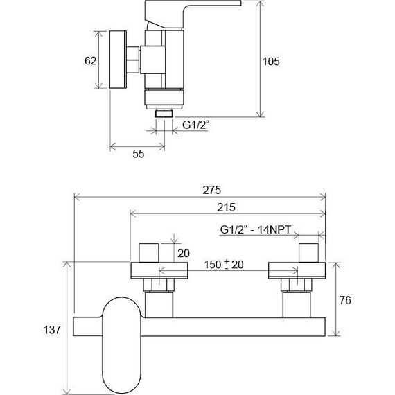 Смеситель для душа Ravak Chrome CR 032.00/150 X070043 - 7 Смеситель для душа Ravak Chrome CR 032.00/150 X070043 фото 7