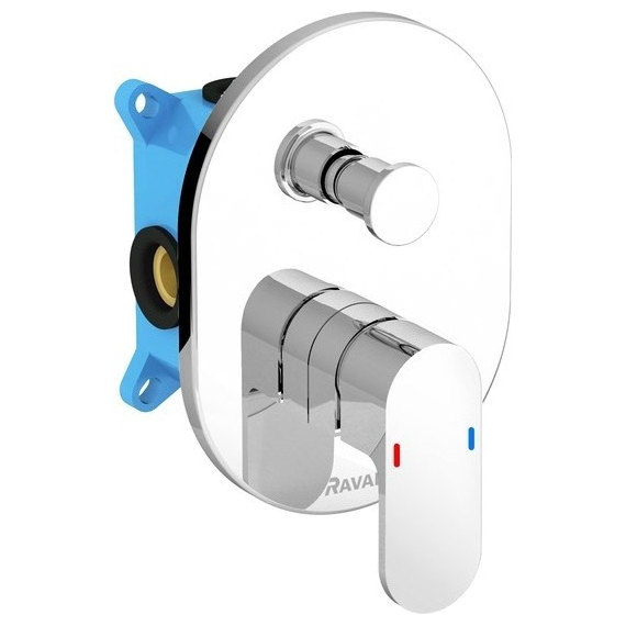 Смеситель для ванны Ravak Chrome CR 065.00 X070056+X070052 фото 