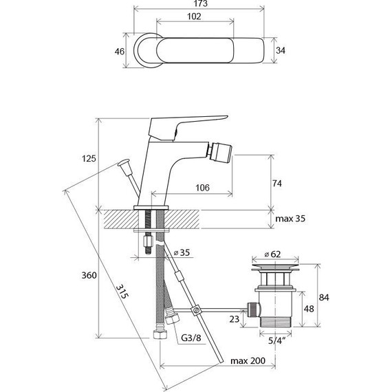 Смеситель для биде Ravak Classic СL 055.00 X070082 фото 6